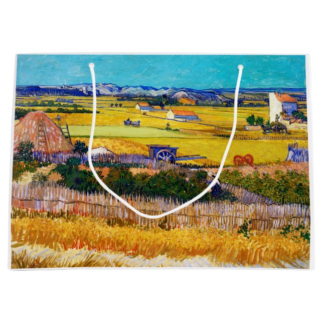 Sacola Para Presentes Grande Autumn Countryside, Van Gogh (Frente)