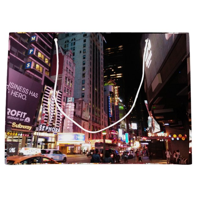 Sacola Para Presentes Grande Avenida Nova Iorque Amsterdam 2017 (Frente)