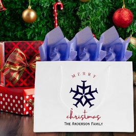 Sacola Para Presentes Grande Avião de Natal Floco de Neve Foto Engraçado Aviaçã