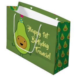 Sacola Para Presentes Grande Avocado Cute Guacamoleprimeiro aniversario Gift Ba