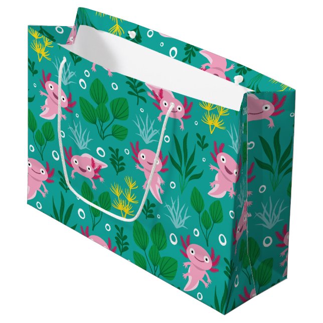 Sacola Para Presentes Grande Axolotl Large Gift Bag (Frente inclinada)