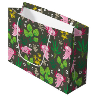 Sacola Para Presentes Grande Axolotl Large Gift Bag