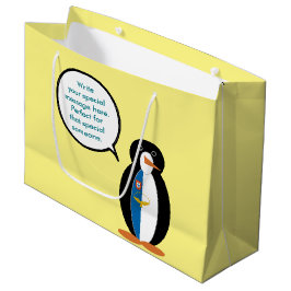 Sacola Para Presentes Grande Azorean Talking Ms Penguin Personalizada