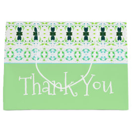 Sacola Para Presentes Grande Azul claro e verde