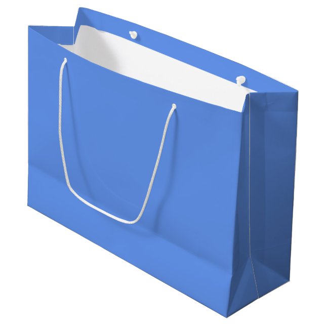 Sacola Para Presentes Grande Azul de Centáurea (Frente inclinada)