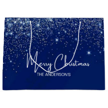 Azul de Natal, nome da família em prata e branco b