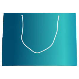 Sacola Para Presentes Grande Azul metálico