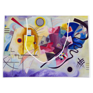 Sacola Para Presentes Grande Azul Vermelho Amarelo, Wassily Kandinsky