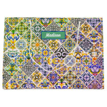Azulejos verdes do Mediterrâneo Elegante