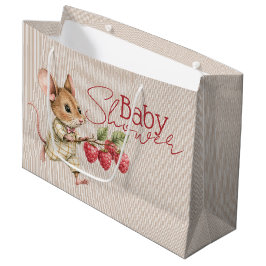 Sacola Para Presentes Grande Baby Boy Woodland Animal Shower