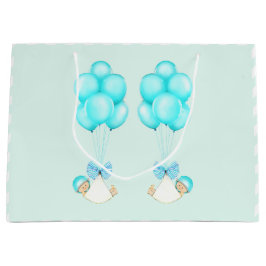 Sacola Para Presentes Grande Baby Twin Boys