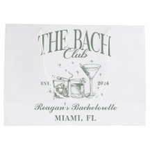 Bach Club Personalizado Bachelorette Retro Cocktai