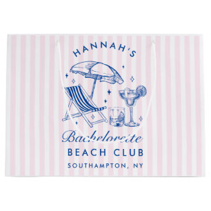 Sacola Para Presentes Grande Bachelorette Azul de Imagem Moderna Retroativa