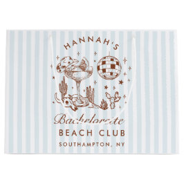Sacola Para Presentes Grande Bachelorette Azul Vintage Ocidental