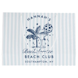 Sacola Para Presentes Grande Bachelorette de Cinzas Vintage Moderna