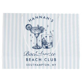 Sacola Para Presentes Grande Bachelorette de Cinzas Vintage Moderna