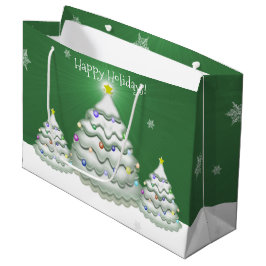 Sacola Para Presentes Grande Bag de presente de árvore de Natal verde