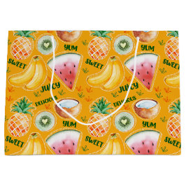 Sacola Para Presentes Grande Bag de presente de Fruta tropical