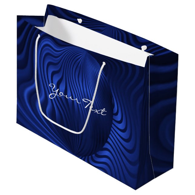 Sacola Para Presentes Grande Bag de presente decorativo do Marinho azul (Frente inclinada)