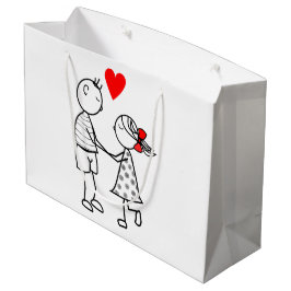 Sacola Para Presentes Grande Bag de presentes de Casal bonito - Personalizável