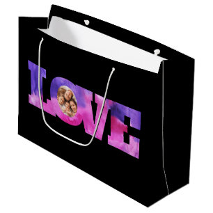 Sacola Para Presentes Grande Bag de presentes de fotos de amor