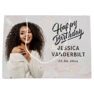 Sacola Para Presentes Grande Bag de presentes de fotos Elegante personalizada