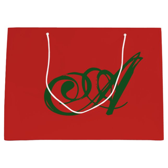 Sacola Para Presentes Grande Bag de presentes INICIAL PERSONALIZADA (Frente)