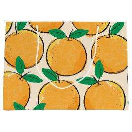 Sacola Para Presentes Grande Bag do Padrão Laranja Cutie