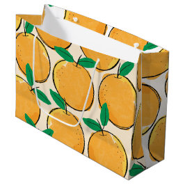 Sacola Para Presentes Grande Bag do Padrão Laranja Cutie