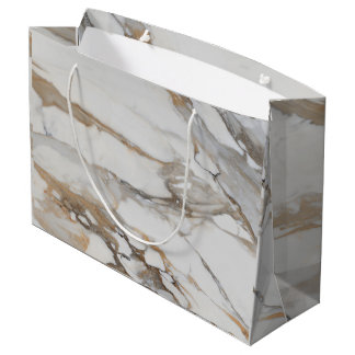 Sacola Para Presentes Grande Bag do Padrão Marble Elegante