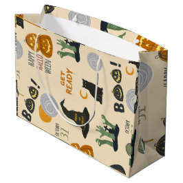 Sacola Para Presentes Grande Bag Feliz do Dia das Bruxas