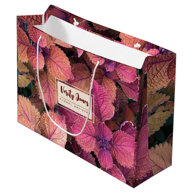 Sacola Para Presentes Grande Bag Floral de Presente Personalizável (Frente inclinada)