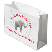 Bag Gift de Elefante Branco Bonito