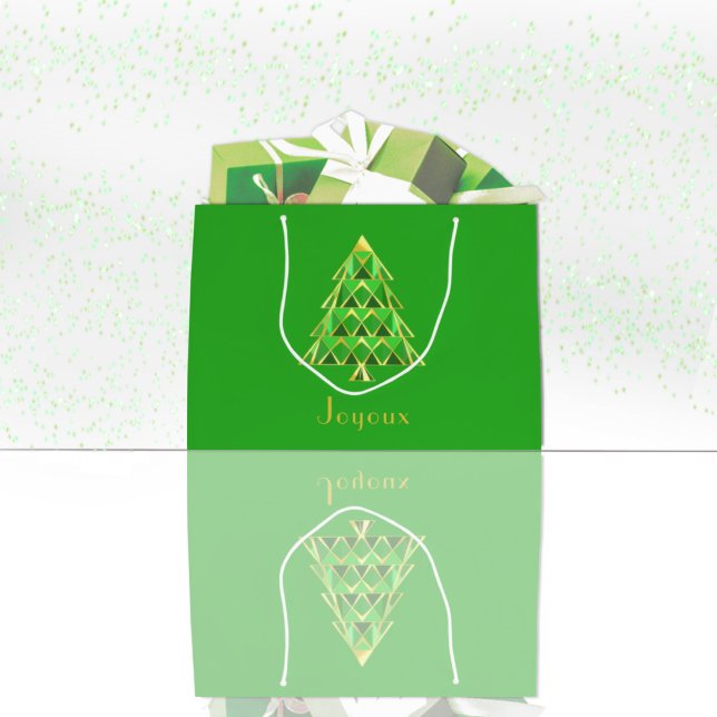 Sacola Para Presentes Grande Bag Gift de Noel Joyoux Verde (Criador carregado)