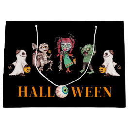 Sacola Para Presentes Grande Bag Gift Negra Moderna do Halloween