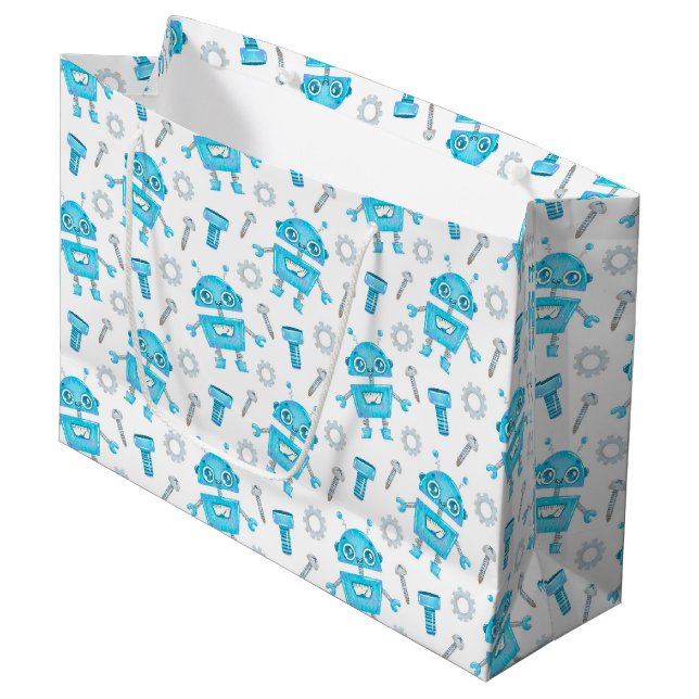 Sacola Para Presentes Grande Bag Gift Robot (Frente inclinada)