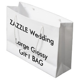 Sacola Para Presentes Grande Bag GLOSSY Personalizada de Casamento GRANDE 12,5"