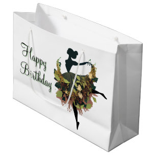 Sacola Para Presentes Grande Bailarina de Feliz Aniversário 