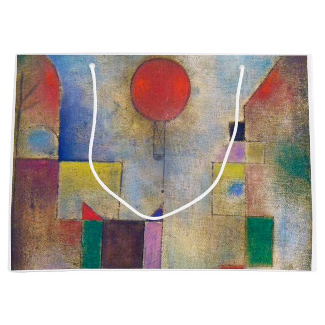 Sacola Para Presentes Grande Balão Vermelho, Klee (Frente)