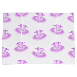 Sacola Para Presentes Grande Balé Girly Pink Ballerina Tutu