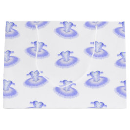 Sacola Para Presentes Grande Balé Roxo Aniversário Tutu Watercolor
