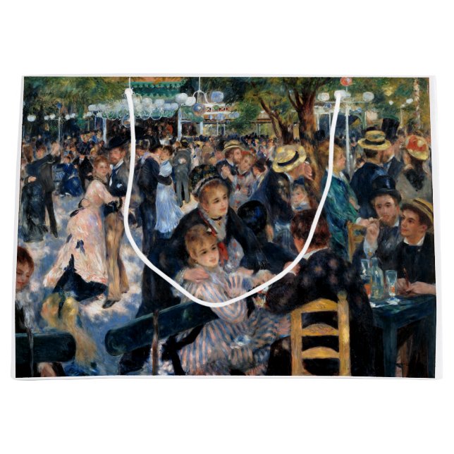 Sacola Para Presentes Grande Ball no Moulin de la Galette, Auguste Renoir (Frente)