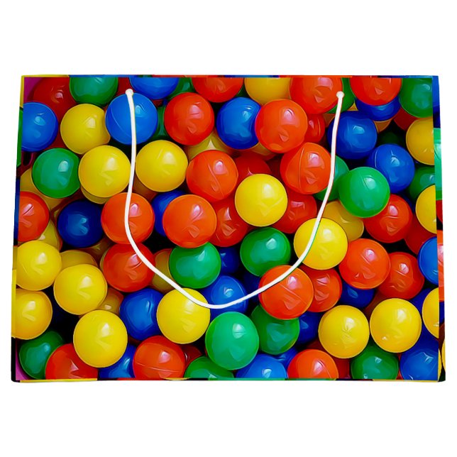 Sacola Para Presentes Grande Ball Pit Themed Birthday Bag (Frente)