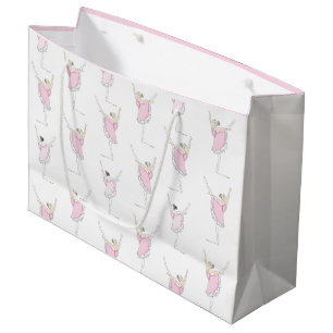 Sacola Para Presentes Grande Ballerina Dançarina Rosa Dançarina Dom Bag
