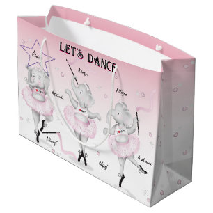 Sacola Para Presentes Grande Ballerina Elephant Dance Considerando