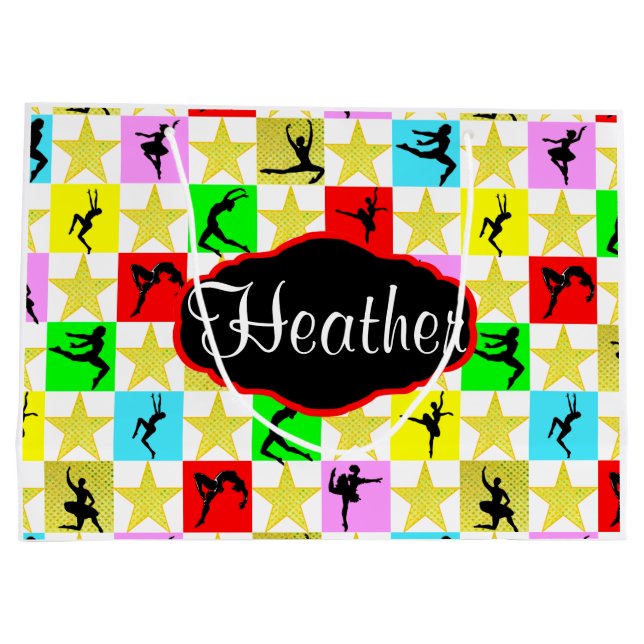 SACOLA PARA PRESENTES GRANDE BALLERINA SUPER STAR PERSONALIZADA GIFT BAG (Verso)
