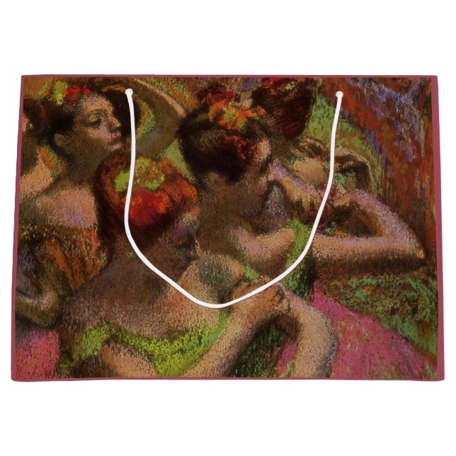 Sacola Para Presentes Grande Ballerinas Adjusting Their Dresses (Edgar Degas) (Frente)