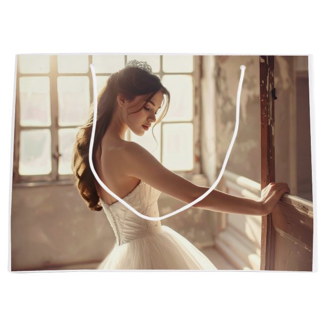 SACOLA PARA PRESENTES GRANDE BALLET LOVE - BALLET & DANCE (Frente)