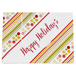 Sacola Para Presentes Grande Bandas E Bolinhas