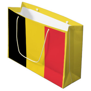 Sacola Para Presentes Grande Bandeira Belga Patriótica